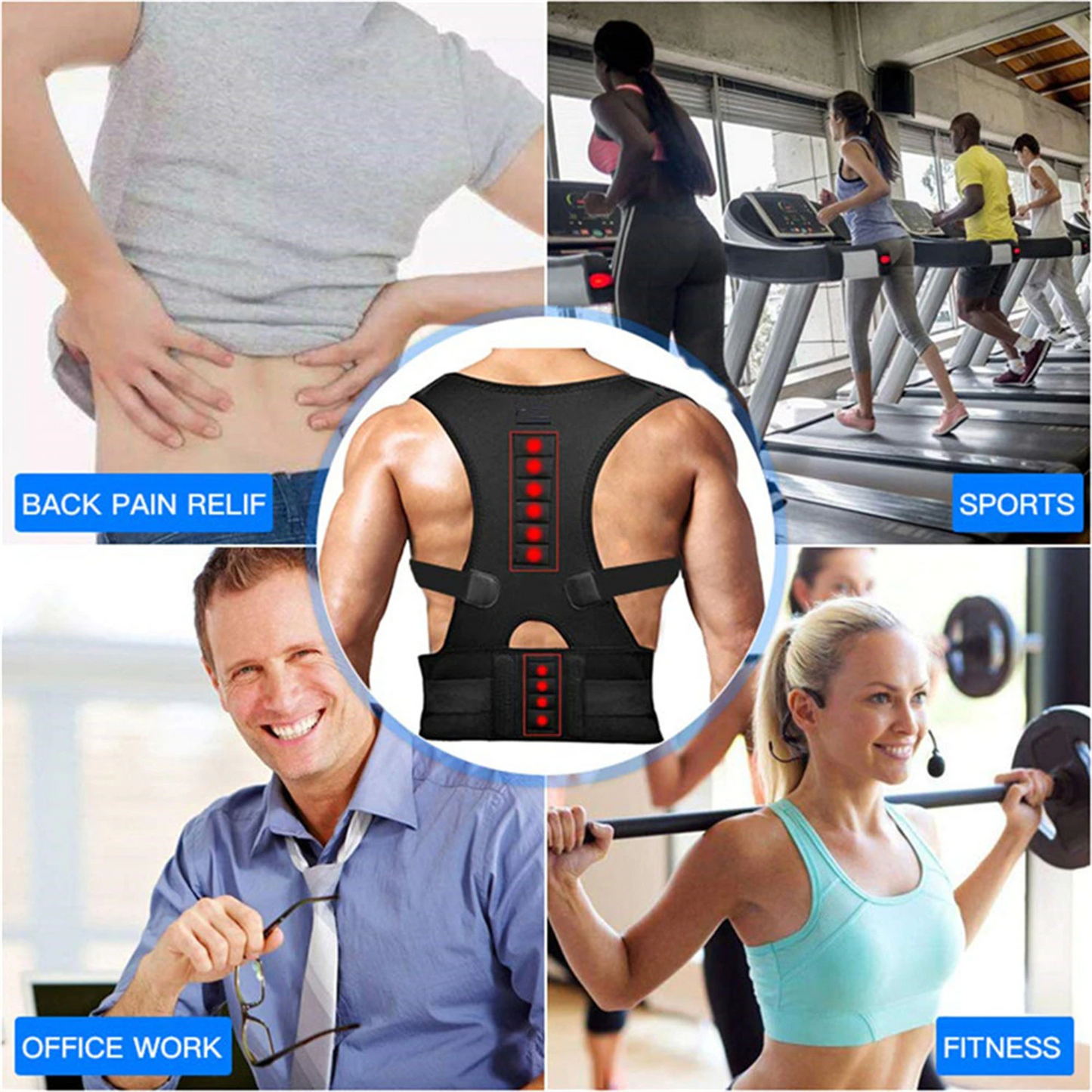Posture Corrector Support – Magnetic Back & Shoulder Brace