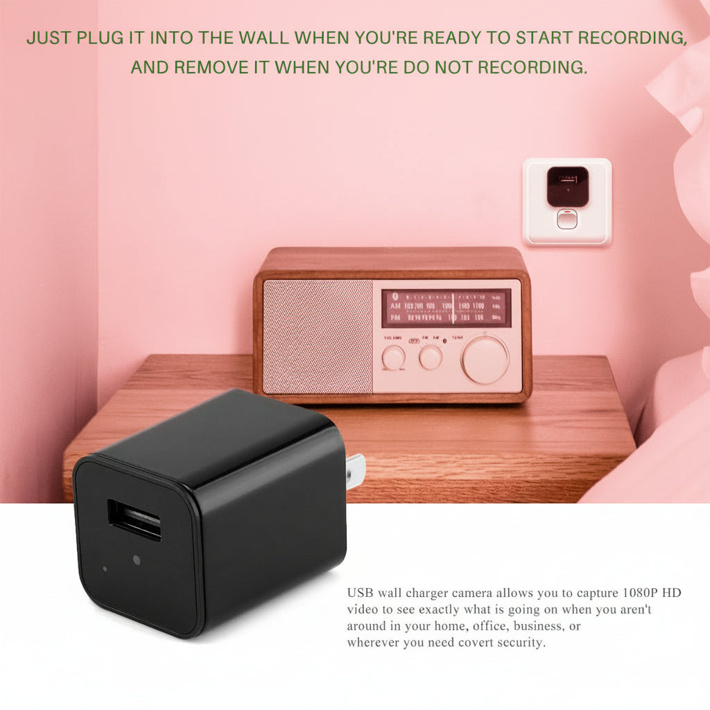 HD 1080P Hidden Camera USB Charger – Discreet Home Security