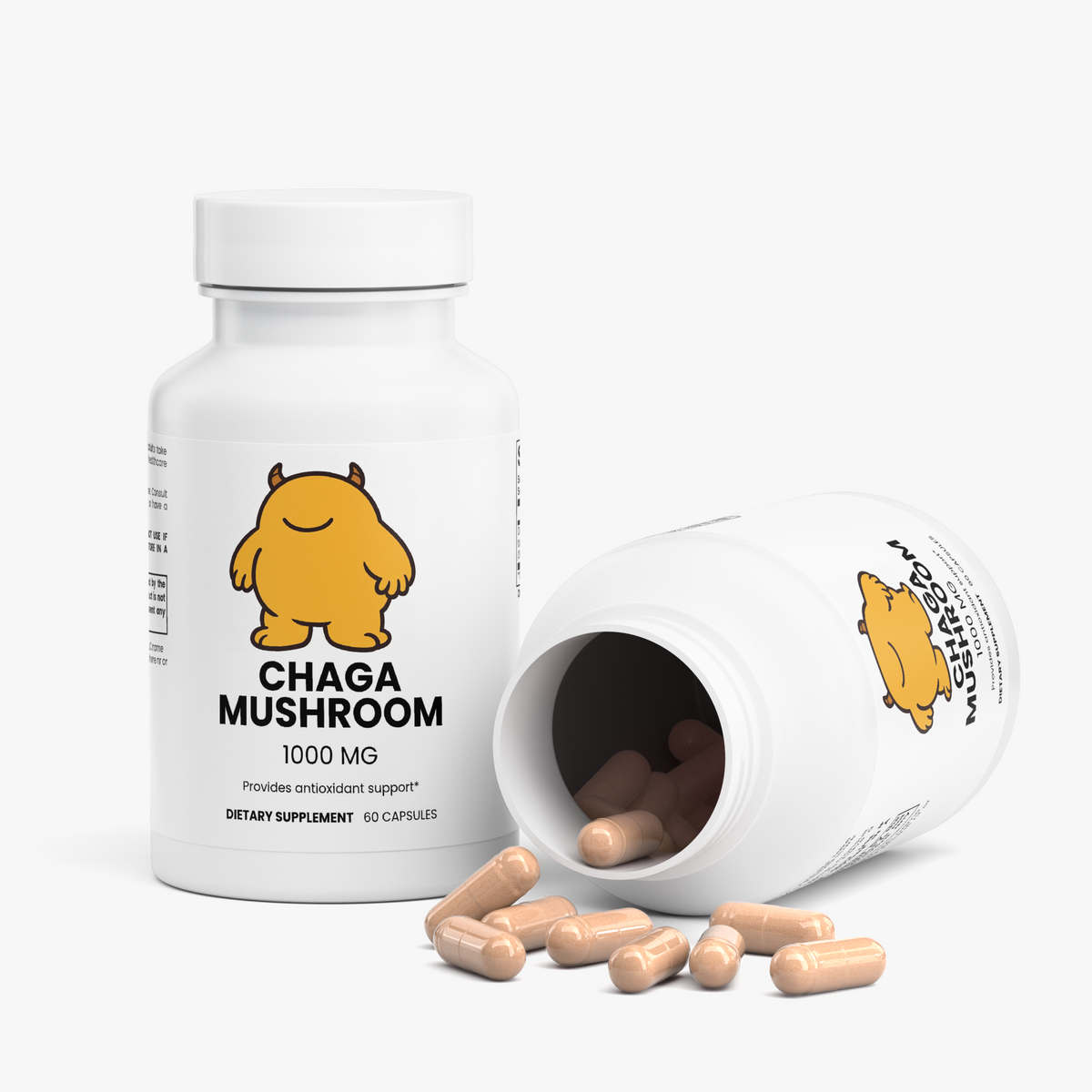 Chaga Mushroom Extract Capsules - angle 3
