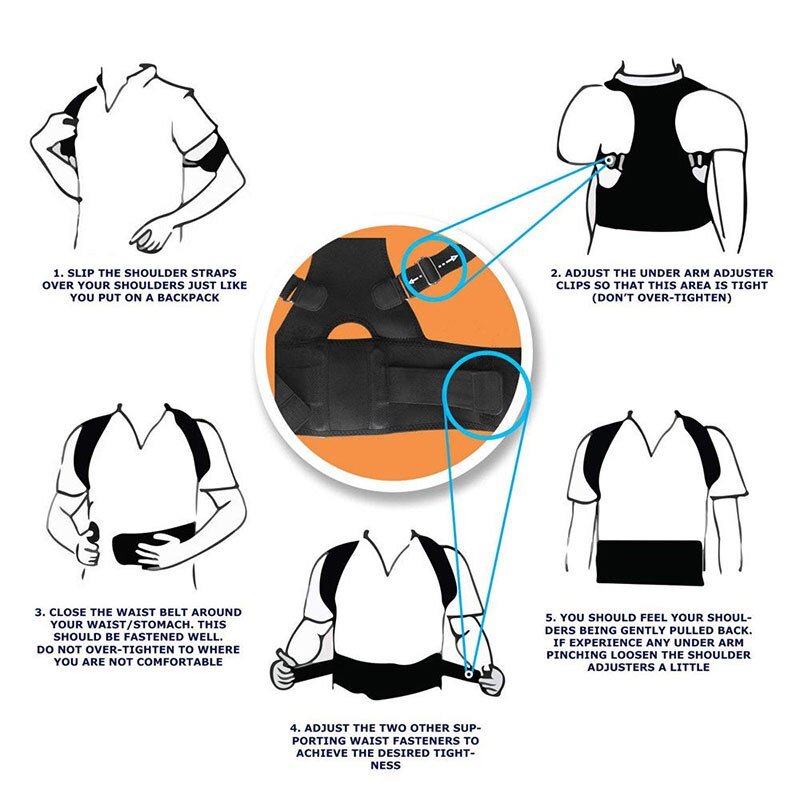 Posture Corrector Support – Magnetic Back & Shoulder Brace
