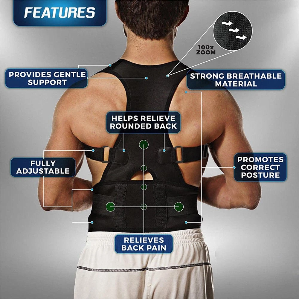 Posture Corrector Support – Magnetic Back & Shoulder Brace