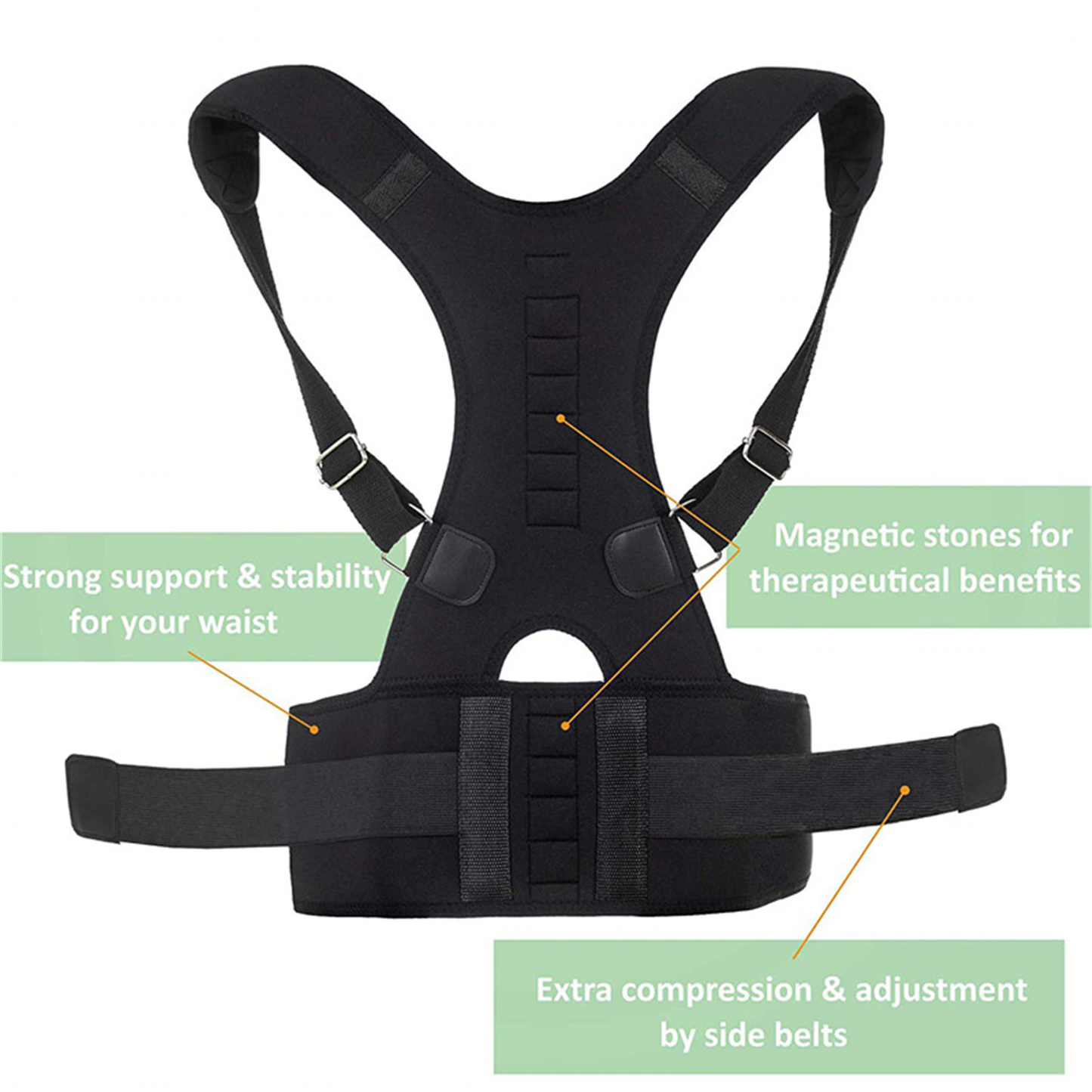 Posture Corrector Support – Magnetic Back & Shoulder Brace