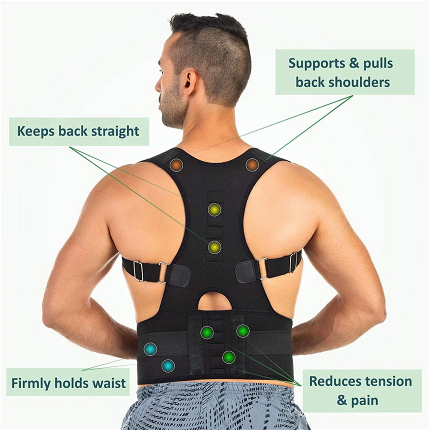 Posture Corrector Support – Magnetic Back & Shoulder Brace