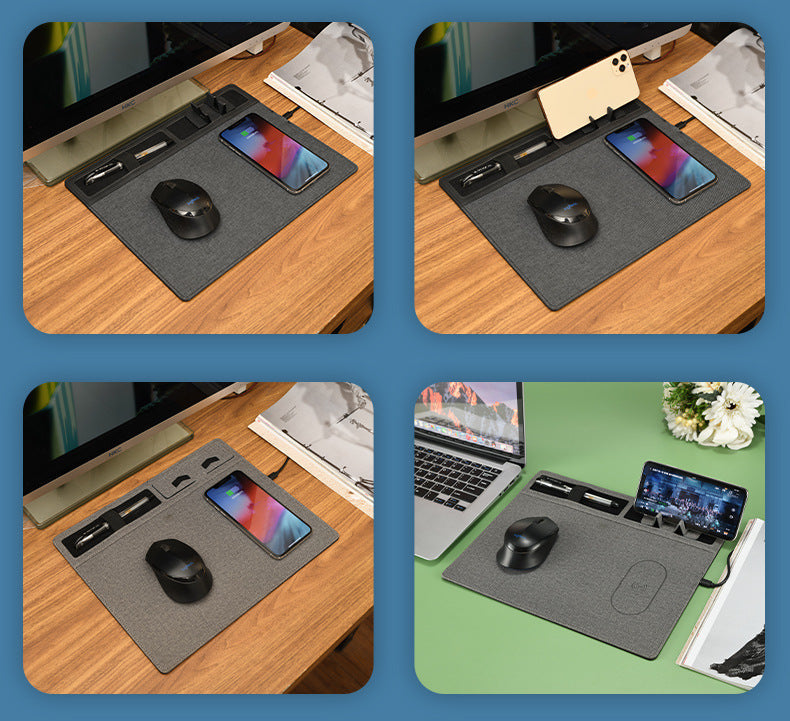 ⚡ Multifunctional Creative Wireless Charging Mouse Pad