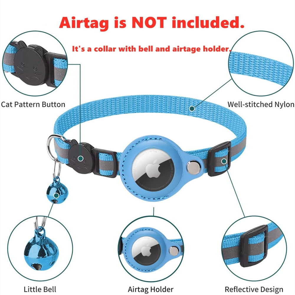 🐾 Reflective Airtag Case Collar