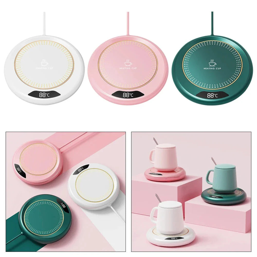 ☕ USB Smart Coffee Mug Warmer with Digital Display