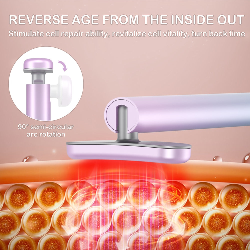 🌟 4‑in‑1 Facial Skincare Tool – Red Light & EMS Microcurrent