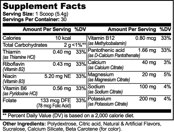 Lemonade Electrolyte Powder - product information graphic