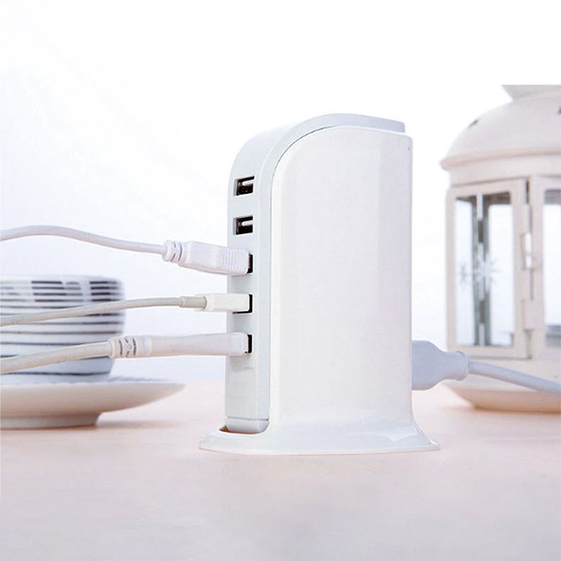 ⚡ 5‑Port High‑Speed USB Desktop Charger