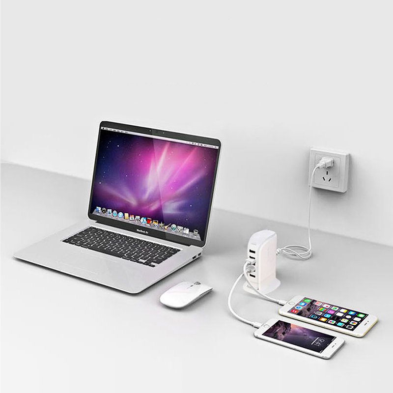 ⚡ 5‑Port High‑Speed USB Desktop Charger