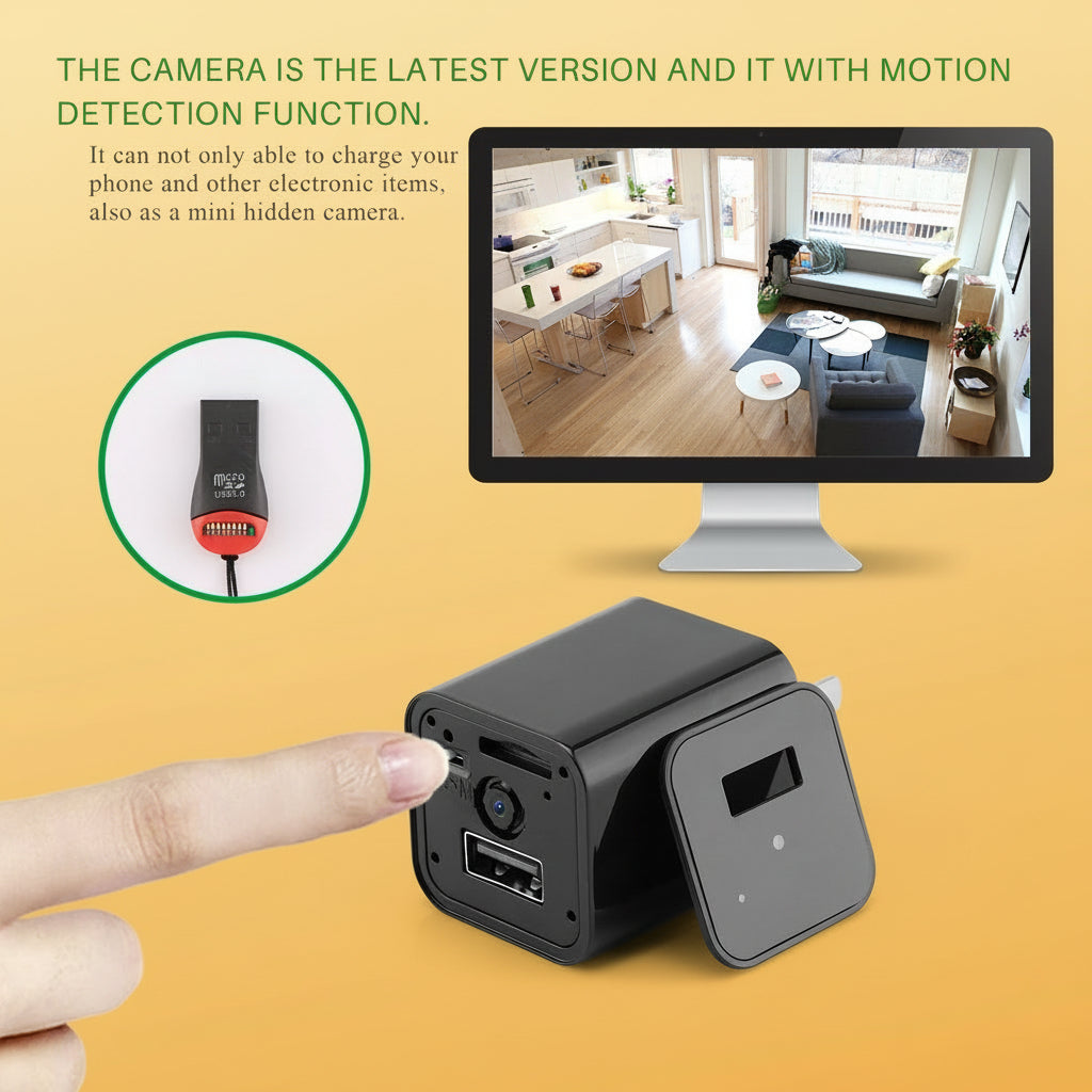 HD 1080P Hidden Camera USB Charger – Discreet Home Security