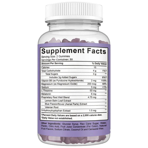 Bear Shape Sleep Vitamins Melatonin Gummies