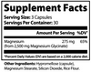 Magnesium Glycinate Capsules - product information graphic