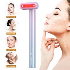 🌟 4‑in‑1 Facial Skincare Tool – Red Light & EMS Microcurrent