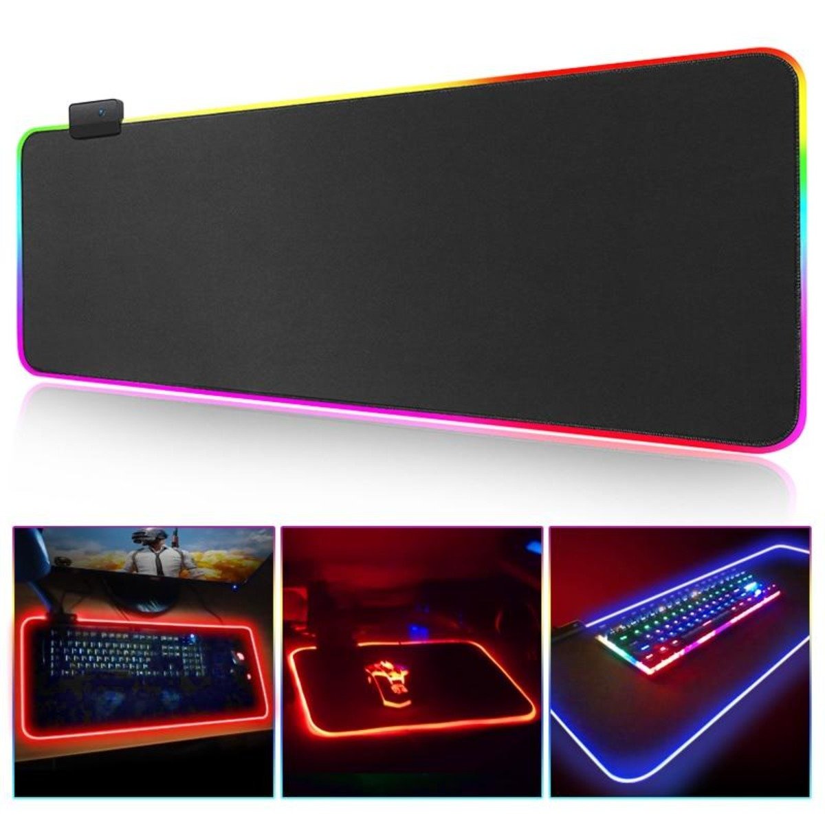 🐉 Ninja Dragons 1‑Touch RGB Light‑Up Gaming Mouse Pad